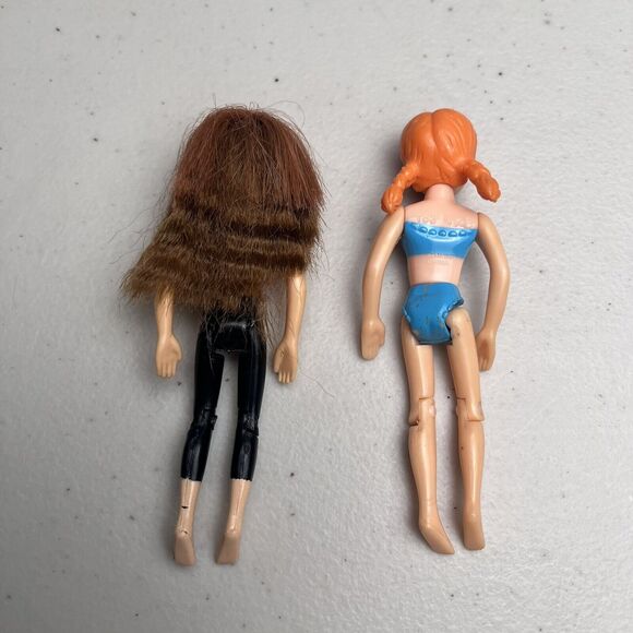 Mattel Dolls Polly Pocket Dolls 2 Articulated Posable Figures Real Rooted Hair - Picture 4 of 6